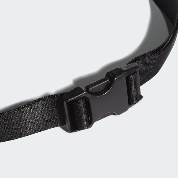 Adidas Air Mesh Waist Pack Adjustable Crossbody Bag Black Festival Pouch #719 - Picture 7 of 8